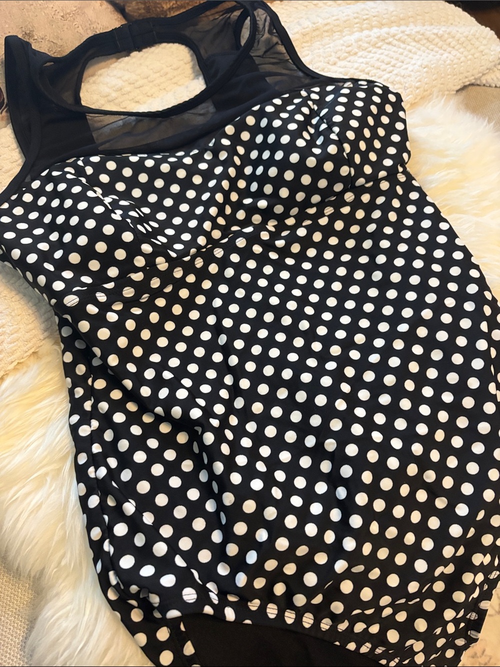 Catalina Black and White Polka Dot One-Piece Swimsuit